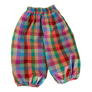 TongXingYuan Girls Summer Outfit Two Piece Set Rose Red Vest Plaid Pants Cotton Thin Checkered Solid Color Baby Clothes - Product Image 5