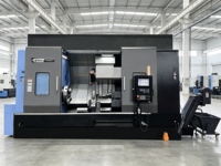 Centre d'usinage CNC horizontal professionnel robuste à lit incliné, équipé d'une fonction de fraisage, TCK800DY, multifonctionnel