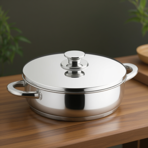 Casseruola Vitrocor con Coperchio 24cm, Pentola in Acciaio Inox, Design Minimalista Rotondo, Resistente, Compatibile con Tutti i Tipi di Fornelli - Product Image 3