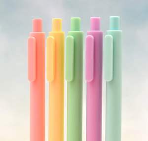 Bolígrafos de Gel Retráctiles KACO Soft Touch, Punta Fina de 0.5 mm (Colores Macaron, Paquete de 5 con Tinta de Color) - Product Image 5