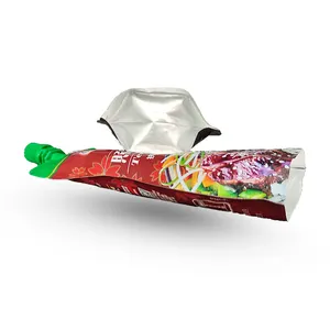 Wholesale Beverage Stand Up Pouch Plastic Bag With Spout Fruit Juice Stand Pouch Packaging Bag Drinking Pouch With Spout