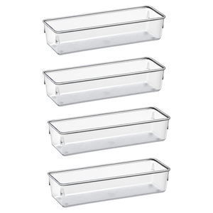 PET PET Plastic <b>Drawer</b> Organizer Modular <b>Box</b> Tray <b>Storage</b> Bins for Office Home Makeup Kitchen Junk <b>Drawer</b> - Product Image 1