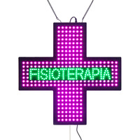Pantalla LED Publicitaria Personalizada con Luz Intermitente, Letrero LED Cruz de Farmacia, Pantalla LED Programable
