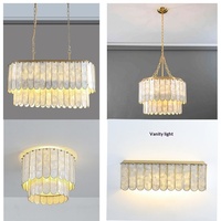 Lampe Coquille de Luxe pour Salon, Salle à Manger, Chambre à Coucher, Suspension Artistique Nordique, Série Américaine, Lumière LED