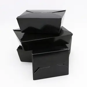 Boîte à lunch en papier kraft brun, impression personnalisée, à emporter, deli go, vente en gros, pièces