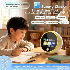 Asistente de Voz Inteligente con IA para Niños, Pantalla LCD Circular, Diseño Atractivo, Batería Recargable Integrada, Uso en el Dormitorio - Product Image 4