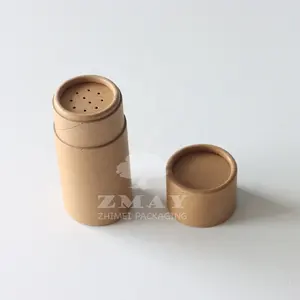 Boîte à tubes en papier kraft simple écologique, avec tamis en carton, pour emballage de poudre ample, 50 pièces