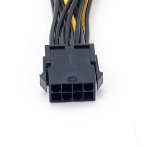 HOLLY PCI Express PCIE 8 Pin ke Dual 8 (6 + <span class=keywords><strong>2</strong></span>) adaptor Pin 20cm kabel catu daya tembaga PVC untuk kartu Video komputer - Product Image 5
