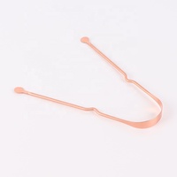 Grattoir de langue en cuivre en forme de U, couleur or Rose, pour soins buccaux, nettoyeur de langue, couleur personnalisée, vente en gros, usine