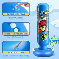 Équipement de boxe gonflable pour enfants et adultes, cadeaux de Noël, cadeaux d'anniversaire, sac de frappe pour la pratique du karaté
