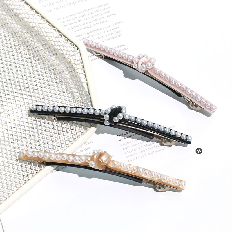 Оптовая продажа, жемчужная заколка-пряжка с бантом, французские заколки для волос, современные ацетатные заколки для волос, аксессуары для волос, женские большие заколки для густых волос