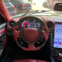 Tersedia Monitor Dashboard Mobil Digital 12 inci dengan Pengukur Suhu Oli, Upgrade Langsung untuk Nissan GTR 09-17 Hitam Yuefu