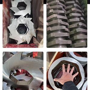 Broyeur textile à deux axes 45 kW 380 V JIUNUO, directement de l'usine, pour seau en plastique domestique, plaque de station, équipement de recyclage - Product Image 4