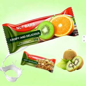 Emballage de barres énergétiques en chocolat aux noix et <span class=keywords><strong>granola</strong></span> avec fermeture arrière personnalisée, emballage en feuille d'aluminium, sacs d'emballage - Product Image 2
