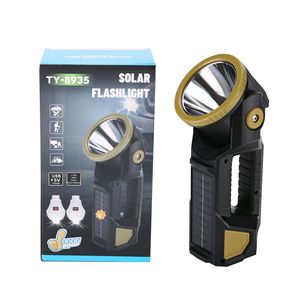 TY-8935 Solar <b>Flashlight</b> LED <b>Rechargeable</b> With USB And Solar Charging Outdoor Searchlight - Product Image 1