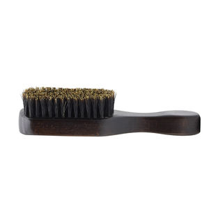 <span class=keywords><strong>Cheveux</strong></span> bilatéraux Salon de coiffure coiffure manche en bois rasage <span class=keywords><strong>balayage</strong></span> brosse à barbe en nylon produits de salon de coiffure brosse à logo personnalisé - Product Image 2