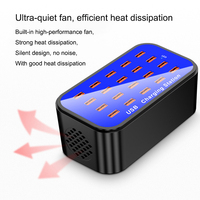 Adaptateur secteur ignifuge à charge rapide 12 ports 100W DC 5V/2.4A avec puce intelligente, chargeur de bureau pour téléphone portable