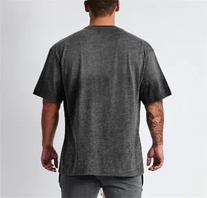เสื้อยืดโอเวอร์ไซส์ผู้ชาย ผ้าฝ้าย 100% คอกลม แขนสั้น ไม่มีลาย สกรีนโลโก้ได้ สไตล์สตรีทแวร์ - Product Image 5