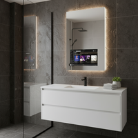 Miroir intelligent haut de gamme avec système Android, haut-parleur Bluetooth, conception anti-buée, Youtube, Netflix, Spotify pour salle de bain de luxe