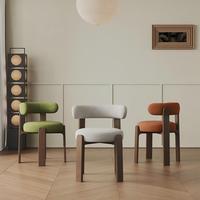 Chaises de salle à manger modernes en bois massif MYUZ avec dossier simple, finition noyer, durables et écologiques pour villa, maison, bar, hôtel