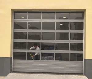 Portes <span class=keywords><strong>de</strong></span> <span class=keywords><strong>garage</strong></span> escamotables en alliage d'aluminium au design moderne personnalisable Mécanisme silencieux et motorisé Isolation thermique pour les maisons <span class=keywords><strong>de</strong></span> luxe - Product Image 2