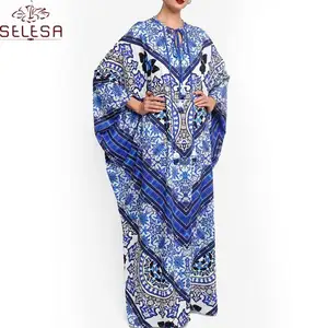 Gaun Maxi Dasar Modis Wanita Marocain Rok Pensil Sederhana Kaftan Sutra