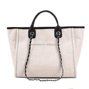 Bolso Tote Casual de Mujer de PU Impermeable de Alta Calidad con Cierre de Cremallera y Decoración de Cadenas - Product Image 6