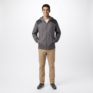 Chaqueta Cortavientos con Capucha para Hombre, Personalizada OEM, Impermeable, Resistente al Viento, para Correr al Aire Libre, con Cuello Alto y Logotipo Frontal - Product Image 1