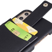 Cuir véritable de grain supérieur sac poche avec fentes pour cartes sac à main bandoulière collier de luxe portefeuille téléphone étui pour iphone 11 pro