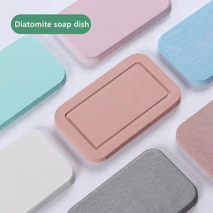 Portasapone personalizzato <span class=keywords><strong>in</strong></span> Diatomite portasapone ad asciugatura rapida per <span class=keywords><strong>doccia</strong></span> da bagno contenitori di sapone per piatti <span class=keywords><strong>in</strong></span> pietra di diatomee autoessiccati - Product Image 3
