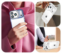 Coque de téléphone transparente avec protection d'objectif, antichoc et fine, pour iPhone 17 16 15 Pro Max