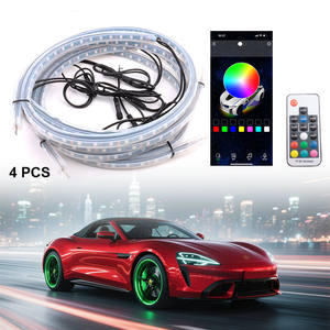 Accesorios para coche, cubo de rueda LED, 15 pulgadas, 17 pulgadas, Control de aplicación, luz LED, estilo DIY, luz ambiental para coche, tira de luz LED RGB - Product Image 1