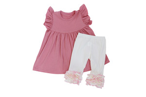 Groothandel Baby Katoen Parel Tops Icing Shorts Pure Katoenen Kleding Zomer 2 Stuk Sets Kids Kinderen Meisjes Kleding - Product Image 3