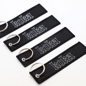 Porte-clés personnalisé style streetwear noir en forme de jet tag pour festivals de musique et événements de culture skate (vente en gros) - Product Image 2