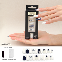 Ongles en acrylique faits à la main, vente en gros, 24 pièces, faux ongles faits à la main de haute qualité