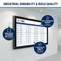 Terminal FIDS de Montaje en Pared Personalizado OEM, Sistema LCD Integrado Multipanel con Estado de Vuelo Codificado por Colores para Llegada al Aeropuerto