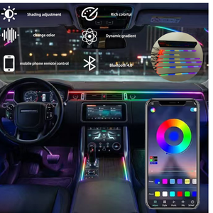 Kit <span class=keywords><strong>Luci</strong></span> Ambientali per <span class=keywords><strong>Auto</strong></span> 12V con Controllo Bluetooth APP, Sincronizzazione Musicale, Striscia LED RGB, Centralina di Controllo Sostitutiva, Controller Intelligente per <span class=keywords><strong>Luci</strong></span> Ambientali - Product Image 2