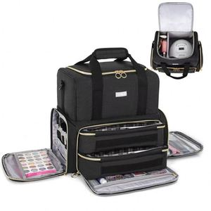 Étui de rangement portable pour vernis à ongles en polyester BSCI, imperméable, double couche, pour voyage - Product Image 2