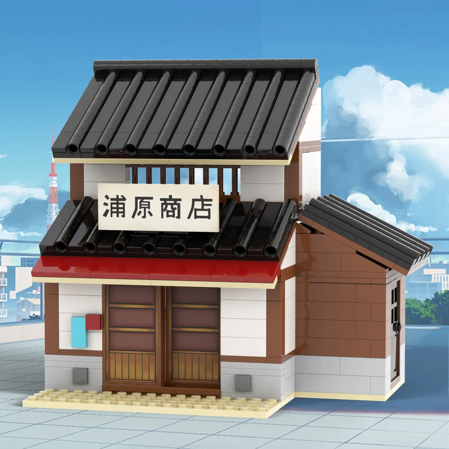 MOC1408 Anime Urahara Store Architecture 785Pcs Building Blocks Creative BLEACH Urahara Kisuke Shop Model Assembly Toys For Kids