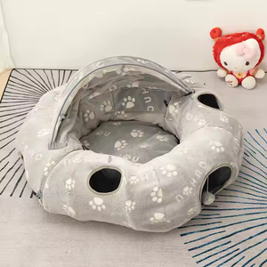 <span class=keywords><strong>Pet</strong></span> malzemeleri <span class=keywords><strong>Pet</strong></span> interaktif oyun oyuncak yıkanabilir peluş keçe tüpler Donut kedi tüneli yatak - Product Image 1
