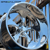 Velg GL Custom 2-Piece 3-Piece Chrome Deep Dish Forged Alloy Rims 17-24 Inch untuk Cadillac RAM Chevrolet Silverado Pro Hot