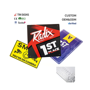 Targa <span class=keywords><strong>in</strong></span> Alluminio Vintage Retrò con Design Personalizzato e Stampa Serigrafica, Decorazioni da Parete per Bar e Garage, Forma Personalizzata - Product Image 2