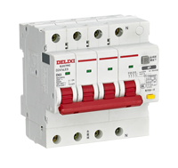 DELIXI DZ47sLES Disjoncteur différentiel (RCD) et disjoncteur combiné (RCBO) 4P 100A 400A Réglable 6kA 400V/230V pour moteur de pompe industriel
