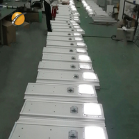 Professionnel IP65 100W 200W 300W Extérieur Capteur Intelligent avec Caméra Routier Aluminium Intégré Tout-en-Un Réverbère Solaire LED