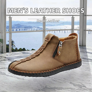 Mocasines marrones informales para hombre al por mayor, éxito de ventas, zapatos de piel auténtica de talla grande, impermeables y ligeros para el verano - Product Image 2