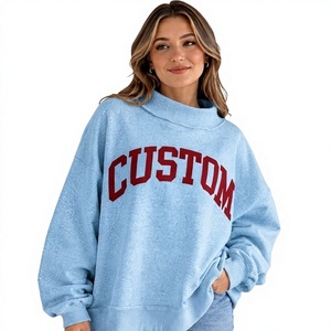 เสื้อสเวตเชิ้ตแขนยาวคอเต่าผ้าฝ้ายออร์แกนิค 100% ราคาส่งถูกสำหรับผู้หญิง หลายสี สวมใส่สบายๆ - Product Image 1