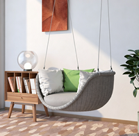 Fauteuil suspendu d'extérieur pour loisirs, siège tressé pour balcon intérieur, chaise en métal pour terrasse, chaise à bascule nordique individuelle