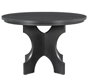 5-piece Modern Round Wood Dining Set with 3 <b>Upholstered</b> <b>Chairs</b> and Curved Bench for Dining Room - Product Image 3