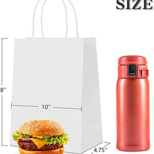 Bolsas de Papel Kraft Medianas Económicas de Aston, Bolsas de Compras de Papel Kraft, Bolsas de Papel Blancas con Asas - Product Image 3
