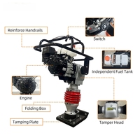 Compacteur de sol à percussion VBT-95, mini-compacteur léger 5,5-6,5 CV, haute efficacité pour la construction